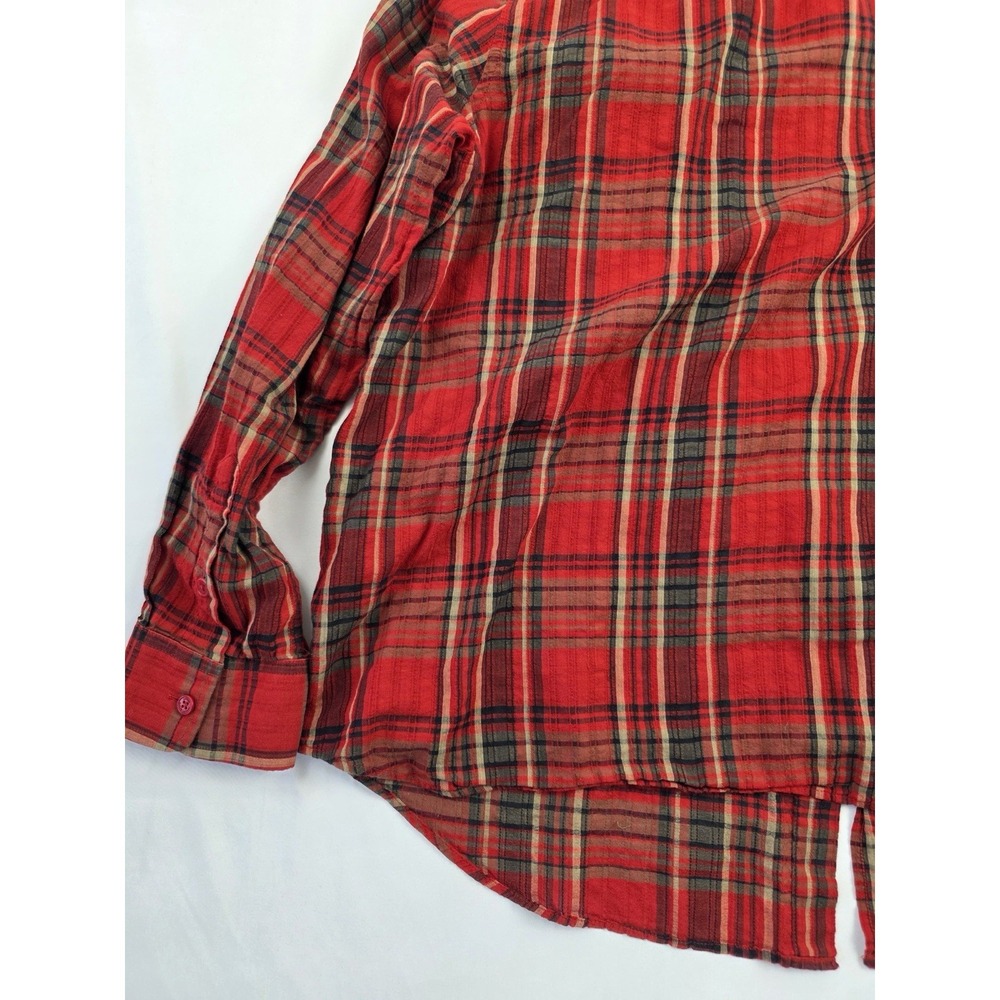 Lauren Ralph Lauren Plaid Shirt Red Cotton Button Up 2X‎ Preppy Classic - Picture 16 of 16